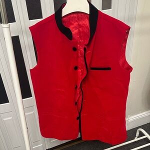 Red and Black Men's Vest